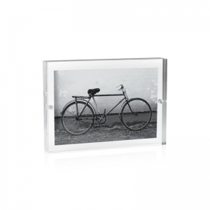 Transparent acrylic maganet Photo frame with two sides 