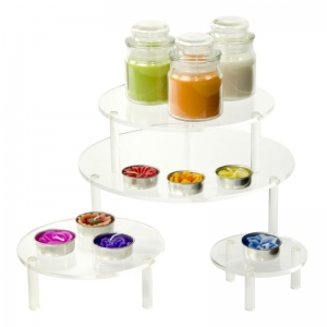 Round Acrylic Table Risers Set of 4 