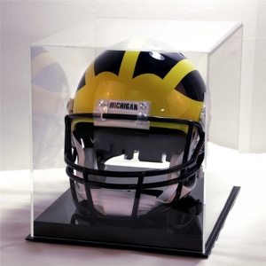 Customized Handmade high transparent acrylic Helmet display box 