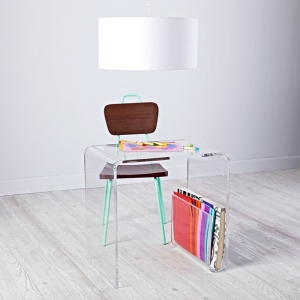 Clear Acrylic Stackable Nesting End Side Tables 