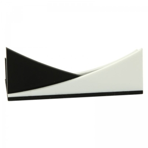 Acrylic black and white business card holder 