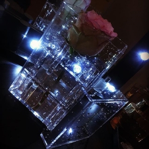 square clear acrylic flower box wedding luruxy rose box 