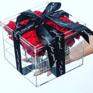 Duleux  beautiful gift plexiglass  16 rose flower box 