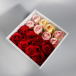 Yageli hot sale Customized marble Acrylic flower box rose box 