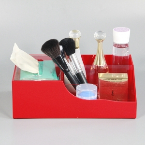 Custom  red acrylic skin care products display 