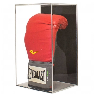 Black base acrylic boxing gloves display case 