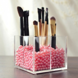 Luxury Brush Stand Clear Acrylic Makeup Brush Holder 