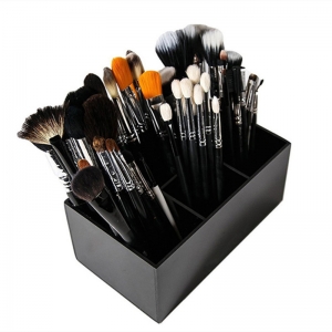 Black makeup and brush organizer stand 