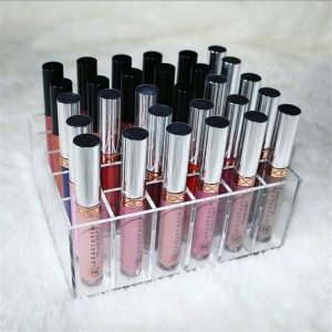 Clear 30 dividers acrylic lip gloss lipstick holder 