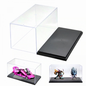 qy acrylic model car display case with black base 