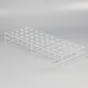 Clear 40 slots acrylic tube display stand 