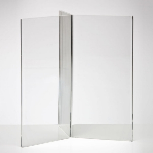 Clear acrylic tabletop menu display stand 