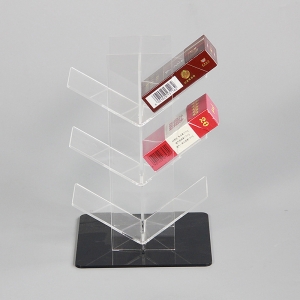 Standing acrylic supermarket clear display stand 