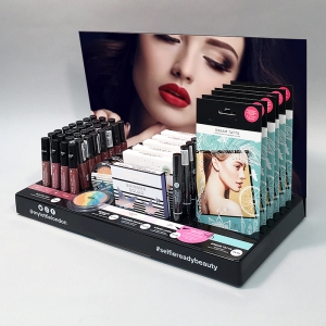 Custom Cosmetic Makeup Lipstick Metal Acrylic Cardboard Display Stand 