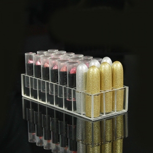 24 Slots Transparent Acrylic Lipstick Holder Cosmetic Organizer 