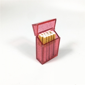 Pink acrylic cigar storage box 