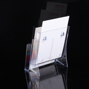3 tier clear acrylic tabletop sign holders 