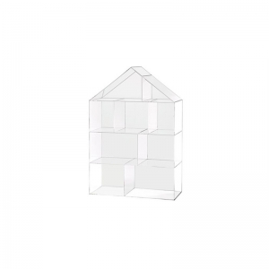 handmade clear acrylic book shelf plexiglass house bookcase 