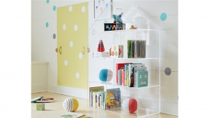 handmade clear acrylic book shelf plexiglass house bookcase 