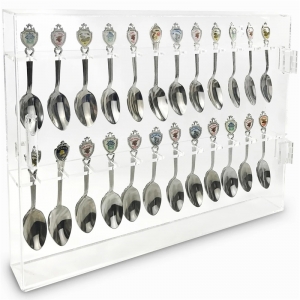 Transparent perspex spoon display case