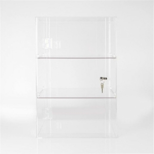 transparent clear plexiglass display case 3 tier acrylic display cabient 