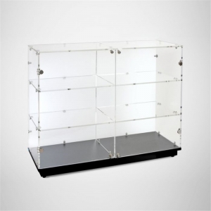 custom clear acrylic 6 division display cases large lucite display cabinet with lock for sale 