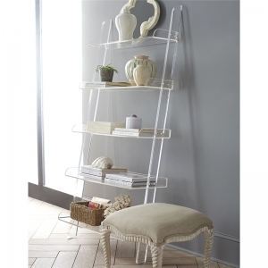 Clear 5 tiers acrylic bookshelf display stand 