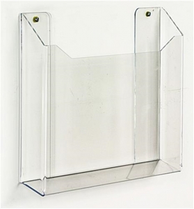 wall mounted outdoor acrylic brochure holder clear lucite newspaper display box 