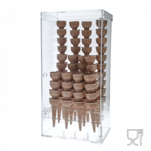2019 wholesale clear acrylic ice cream cone holder-120 Cone Capacity 