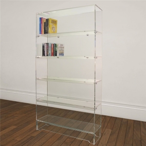 Custom 5 tiers acrylic bookshelf rack wholesale 