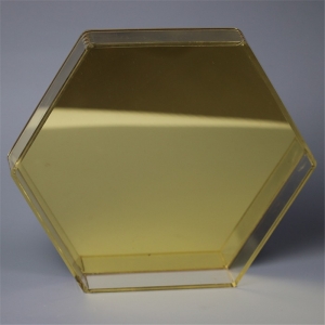 Stackable hexagonal acrylic decorative tray 