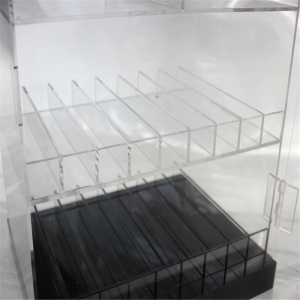 3 tiers acrylic cigarette display case with lock 