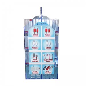 Double Sided acrylic cell phone accessories display stand 