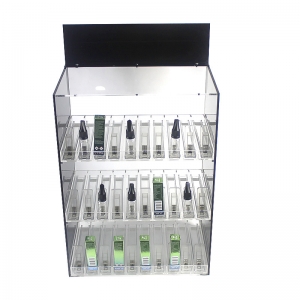 3 tiers acrylic e-cigarette liquor bottle display stand 