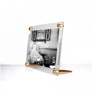 wholesale lucite pictures frame clear acrylic counter top photo frame 