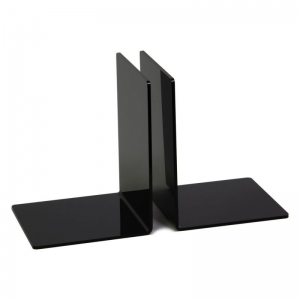 custom black acrylic book display plexiglass acrylic bookends for home use 
