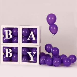 White alphabet block box wall acrylic balloon party candy cart 