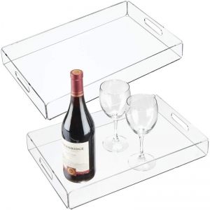 Premium clear plexiglass serving trays for wholesale 