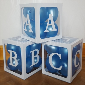 Letter shaped acrylic display box for baby show 