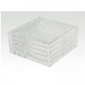 clear square lucite cup display acrylic tea coaster 