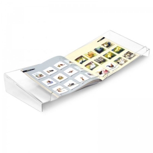 Wholesale acrylic open book holder perspex album display stand 
