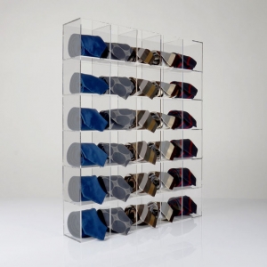 Factory Customized wall mounted Transparent Plexiglass tie holder 