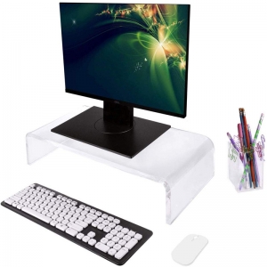U shaped acrylic monitor stand perspex display rack 