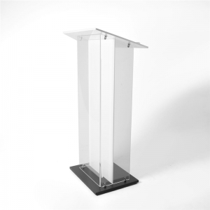 Floor standing custom acrylic podium perspex pulpit lectern 