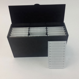 customized black acrylic 15 tiles eyelash extension box 