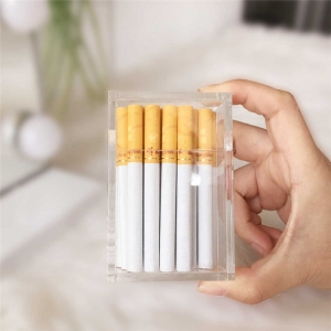 Transparent 20 stickers acrylic cigarette cigar box 