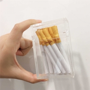 Crystal clear acrylic cigar case perspex cigarette box 