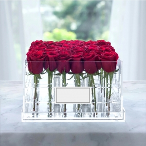 Wholesale 36 holes acrylic rose flowe box 