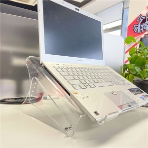 Wholesale clear desktop detachable acrylic laptop stand lucite computer holder 
