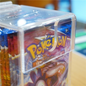 New design wholesale Pokemon acrylic booster pack display case box 